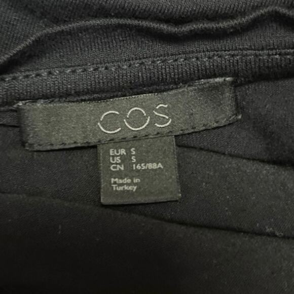 COS Women's Navy Blue Long Sleeve Pullover Casual Basic T Shirt Tee Top Size S - Picture 3 of 4